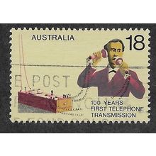 AUS 1975 18c '100TH ANN OFFIRST TELEPHONE ' FINE USED (EBID52-084)