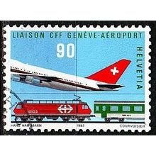 SCHWEIZ SWITZERLAND [1987] MiNr 1338 ( O/used ) Flugzeuge