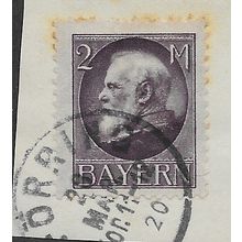 GER (BAVARIA) 1914 2m KING LUDWIG III' (PERFED) FINE USED (EBID64-445)