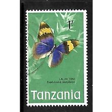 TANZANIA 1973 BUTTERFLIES 1s EUPHAEDRA NEOPHRON SG 167 FINE USED#2