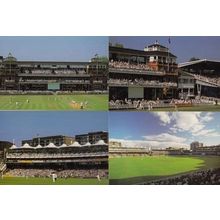 Matches In Action at Lords Cricket Ground Rare Set of 4 Postcard s