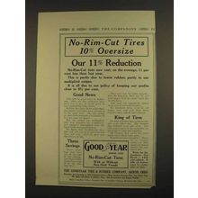 1913 Goodyear No-Rim-Cut Tires Ad - Our 11% Reduction
