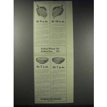 1913 Quaker Puffed Wheat and Puffed Rice Ad - at 9 a.m.
