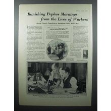 1928 Quaker Oats Cereal Ad - Banishing Pepless