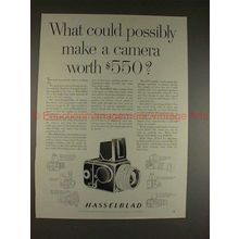 1961 Hasselblad Camera Ad - What Could Make Worth $550!