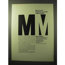 1964 Metromedia Inc. Ad - We Don't Finish the Second
