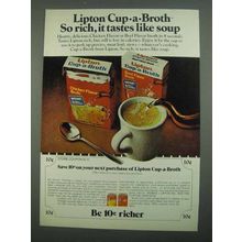 1974 Lipton Cup-a-Broth Ad - So Rich