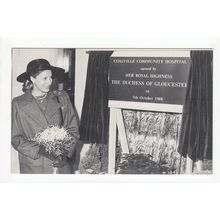 HRH Duchess of Gloucester Opens Coalville Community Hospital Postcard 1988