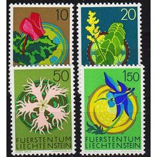 LIECHTENSTEIN [1971] MiNr 0539-42 ( **/mnh ) Pflanzen