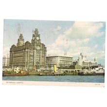 THE PIERHEAD, LIVERPOOL used vintage postcard by Jarrold 1967 pm #