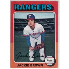 1975 Topps baseball card Jackie Brown #316 - Rangers