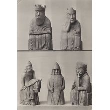 Scandanavian Ivory Chess Pieces British Museum RPC Postcard