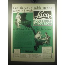 1926 Glidden Lacq Household Lacqueroid Ad - Finish your table in the morning