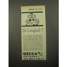 1956 Decca Records Ad - Bi-Lingual?