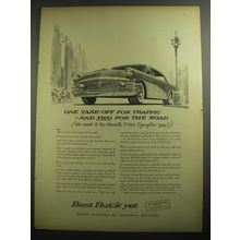 1956 Buick Cars Ad - One take-off for traffic - and two for the road