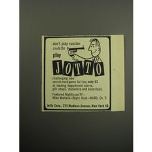 1957 Jotto Game Ad - Don't play russian roulette play Jotto