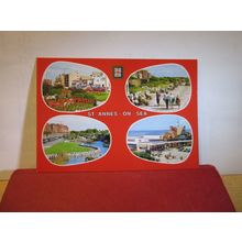 multiview ST. ANNES-ON-SEA, LANCASHIRE unused postcard by Bamforth ET 6308 =