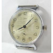 Vintage Soviet ZIM Mechanical Classic Watch 15j Wristwatch for Men's USSR 1970s