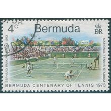 Bermuda 1973 4c Lawn Tennis Centenary SG299 used