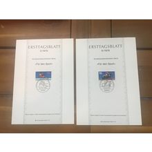 ICOLLECTZONE Germany B547-548 Ersttagsblatt Olympic 1978 Set (F100)