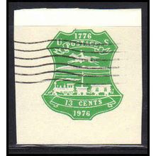 Used U582 13c Horse Rider and Train Very Fine Cut Square Z2942