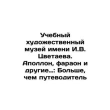 The I.V. Tsvetaev Educational Art Museum: Apollo, Pharaoh, and Others: More Th