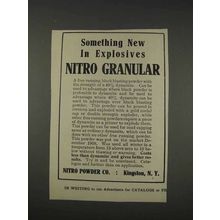 1910 Nitro Granular Explosives Ad - Something New