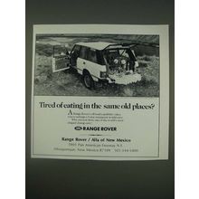 1989 Range Rover Ad - Tired of eating in the same old places?