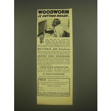 1958 Rentokil Woodworm Treatment Ad - Woodworm is getting ready