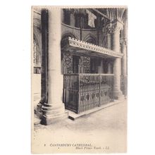 BLACK PRINCE TOMB, CANTERBURY CATHEDRAL, unused antique postcard =