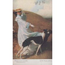 Diana Of The Uploads Tate Gallery Antique WW1 1916 Postcard