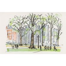 Hyde Park Flats London Upper Class Apartments Painting Postcard