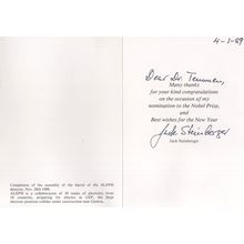 Jack Steinberger USA German Physicist Nobel Prize Winner Hand Signed Photo