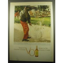 1959 Seagram's V.O. Whisky Ad - Perfect Follow-through at The Masters