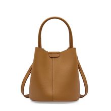 Women Genuine Soft Leather Shoulder Hobo Bag Brown