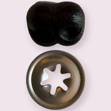 Safety Nose Teddy Bear 15mm Black with Metal Back Soft Toy Making Repairs