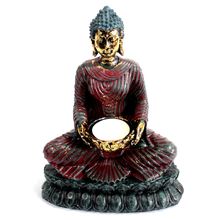 Candle Holder Antique Buddha Devotee design