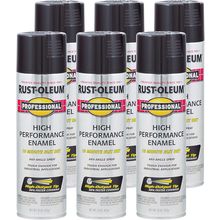 Rust-Oleum 7579838-6PK Professional High Performance Enamel Spray Paint, 15 Oz,