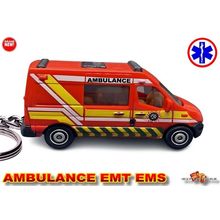 HTF KEYCHAIN RED AMBULANCE EMS/EMT PARAMEDIC RESCUE