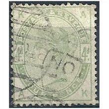 1883 SG192 4d Dull Green Good Used Check Letters "AK".