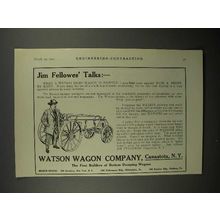 1911 Watson Dump Wagon Ad - Jim Fellowes Talks