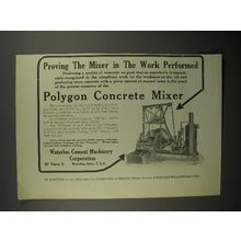 1911 Waterloo Cement Machinery Corp. Polygon Mixer Ad