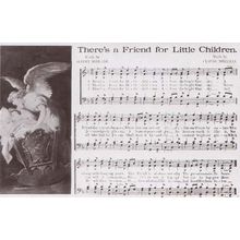 Angel Wings Piano Music Religious Songcard Old Postcard