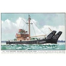 MV SHB Seahorse Salvage Southampton Ship Early Postcard