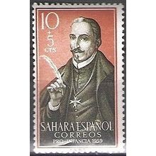 Sahara Español 1959 Michel 187 Neuf ** Cote (2005) 0.20 € Poète Lope Felix