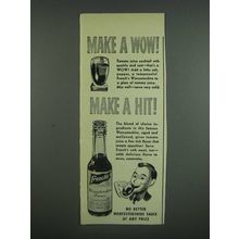 1947 French's Worcestershire Sauce Ad - Make a wow! Make a hit!