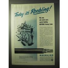 1950 Roebling Reoprene Parkway Cable Ad - Today!