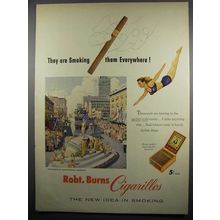 1950 Robt. Burns Cigarillos Ad, Minneapolis Aquatennial
