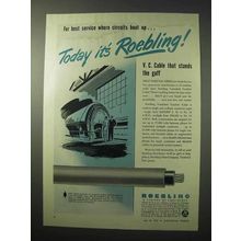 1950 Roebling Varnished Cambric Cable Ad