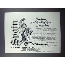 1957 Pan American Airways Ad - Be in Sparkling Spain